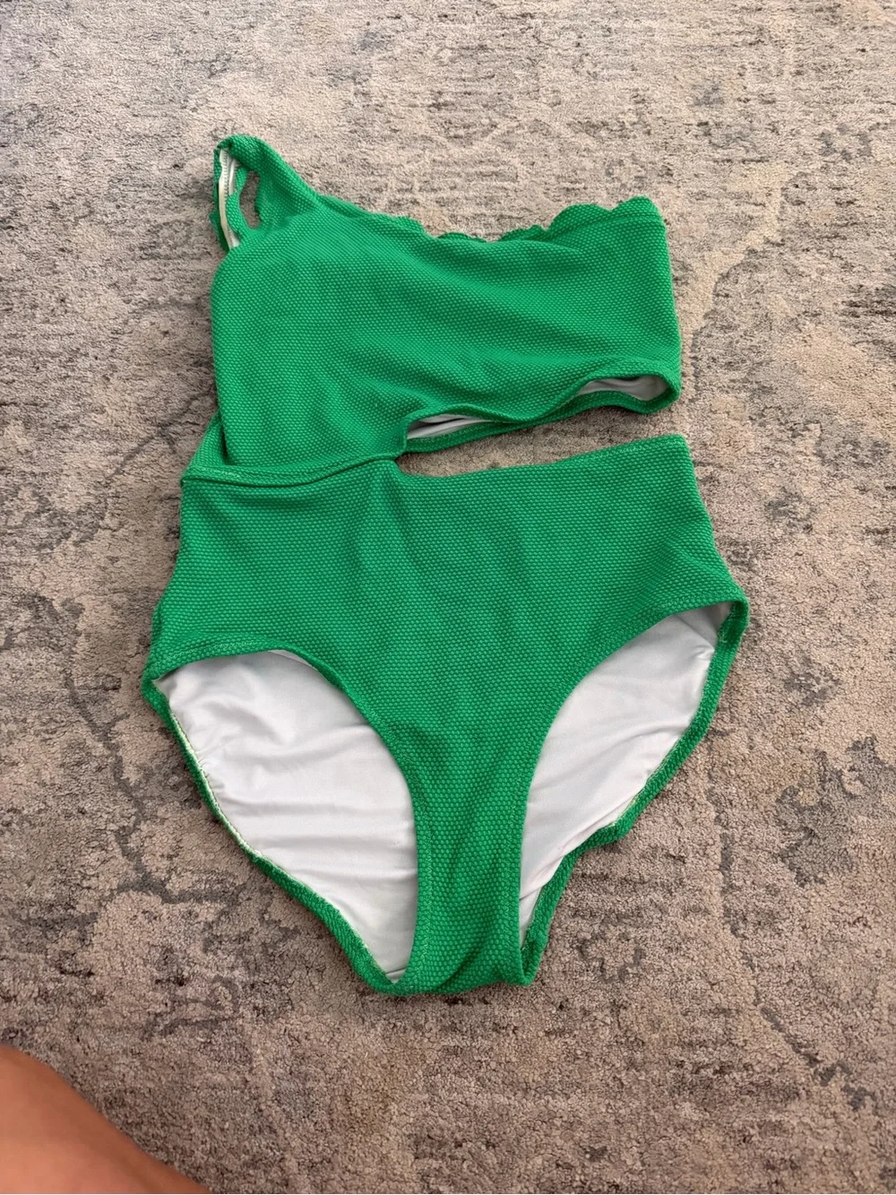 Old Navy Green One-Shoulder Kids Two-Piece Swim Set size 10/12